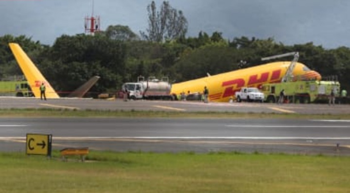 Costa Rica airport reopens after plane skids off runway, splits in two