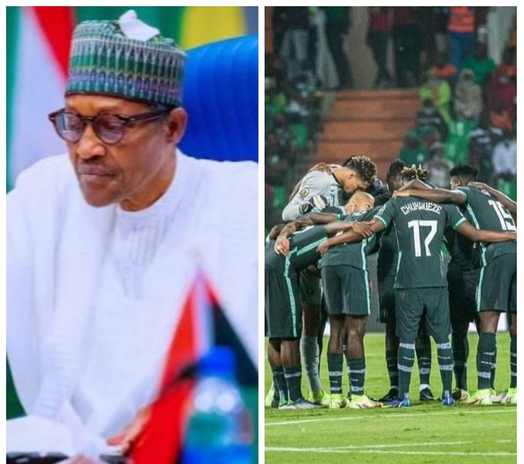 You caused the defeat: Nigerians drags President Buhari for calling Super Eagles prior to the match between Nigeria VS Tunisia