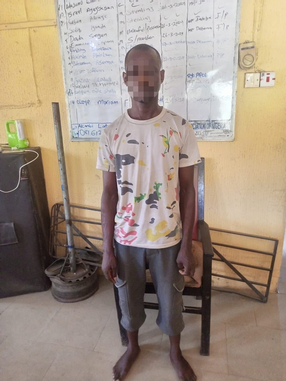 Police arrests man who allegedly beat his wife to death in Lagos.