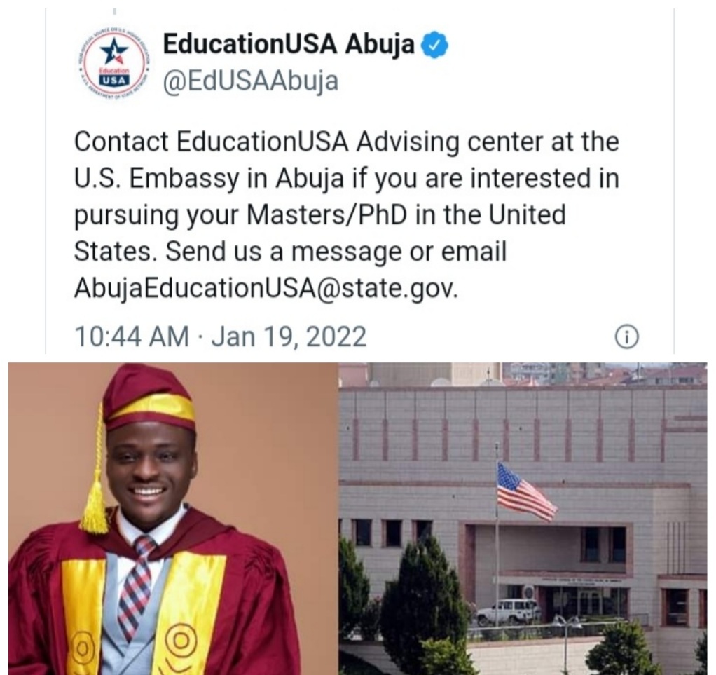 US Embassy approach Unilag first class Graduate on Twitter